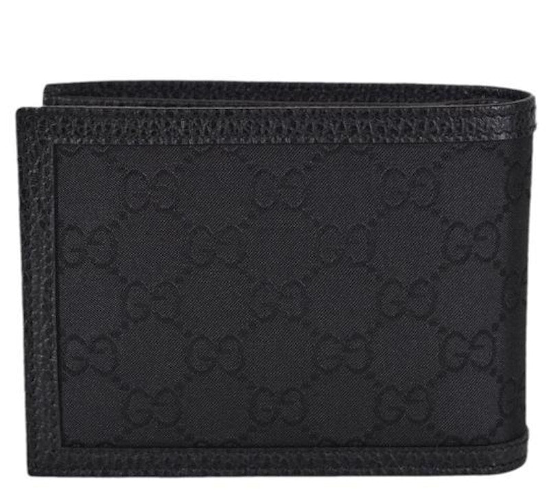 Gucci Bifold Wallet GG Nylon With Insert Black
