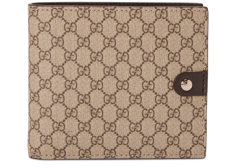 Gucci Bifold Wallet GG Supreme Beige/Ebony