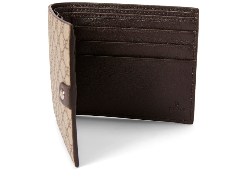 Gucci Bifold Wallet GG Supreme Beige/Ebony
