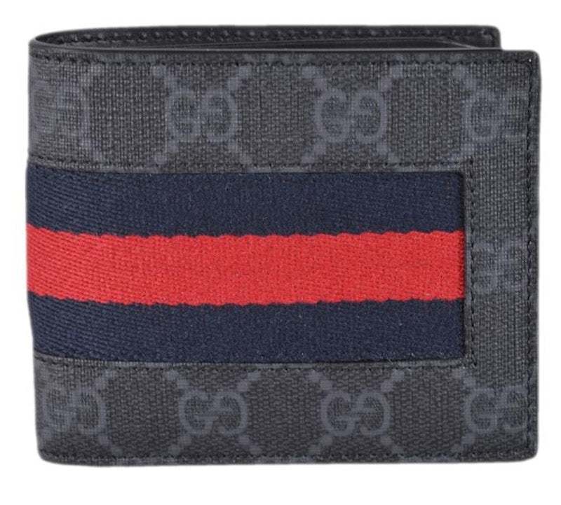 Gucci Bifold Wallet GG Supreme Web Black