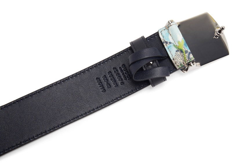Gucci Bloom Floral Belt Supreme GG Blue/Brown Multicolor