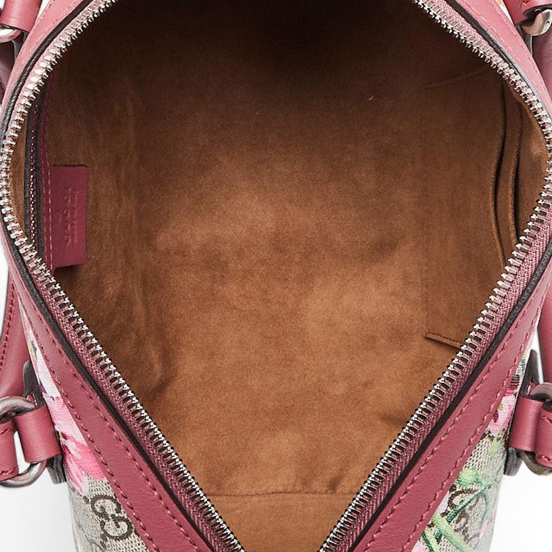 Gucci Boston Bag GG Supreme Blooms Small Brown/Pink