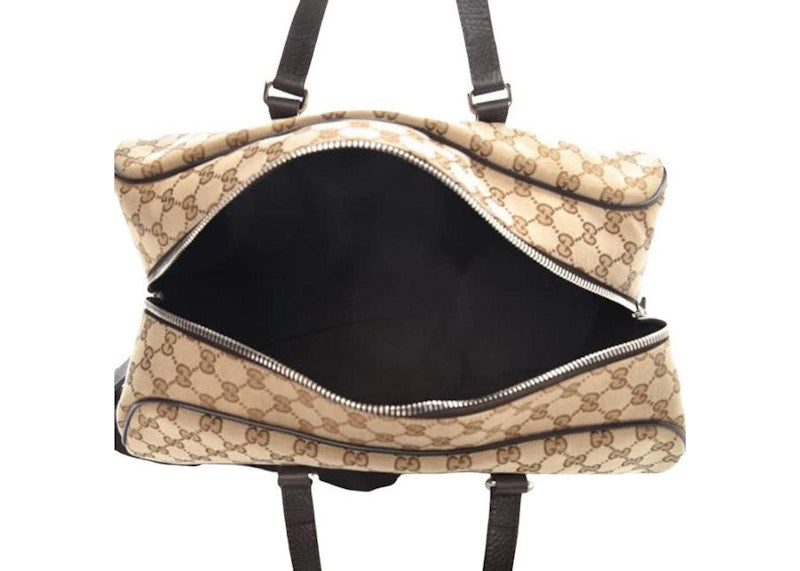 Gucci Boston GG Duffle Bag Beige/Ebony