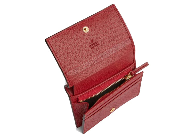 Gucci Box Web Ophidia Logo Wallet Small Red