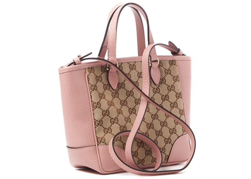 Gucci Bree Monogram GG Canvas Tote Small Beige/Pink