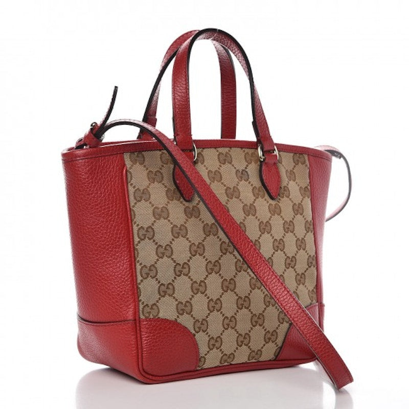 Gucci Bree Tote GG Supreme Small Beige/Red