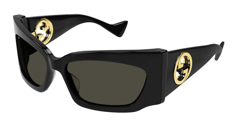 Gucci Butterfly Frame Sunglasses Black/Grey (GG1412S-001-FR)