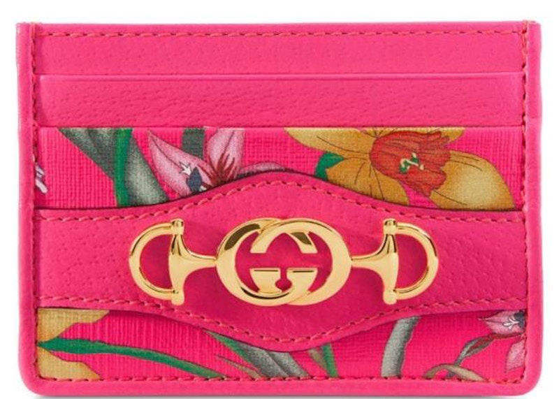 Gucci Card Case Flora (4 Card Slot) Pink