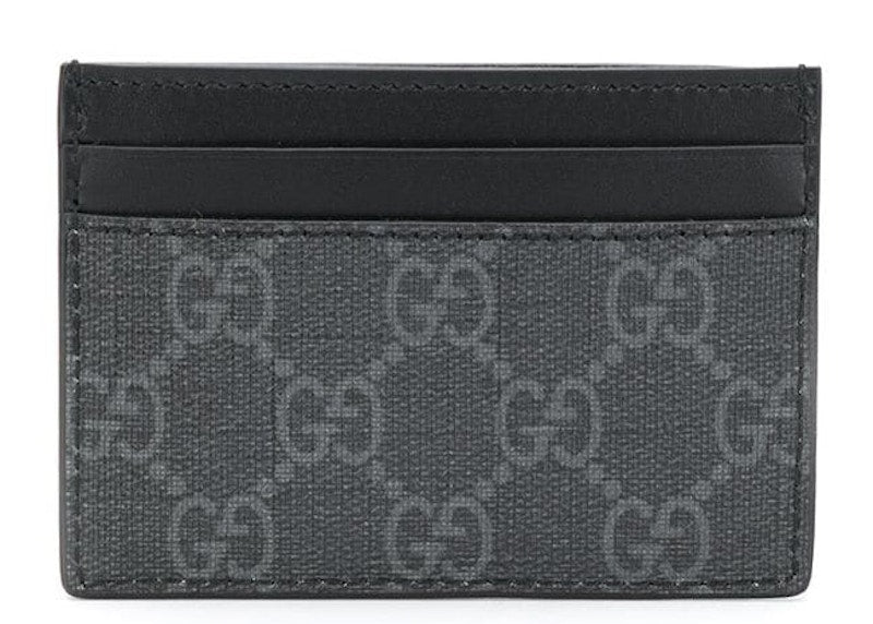 Gucci Card Case GG Supreme Kingsnake Print Black