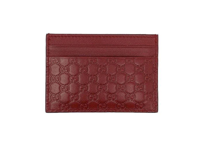 Gucci Card Case Guccissima Red