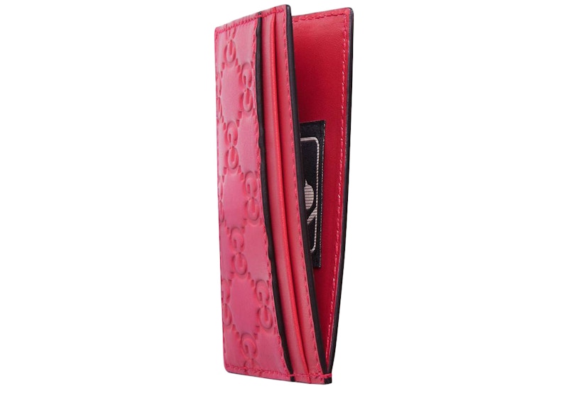 Gucci Card Case NY Yankees Patch Pink