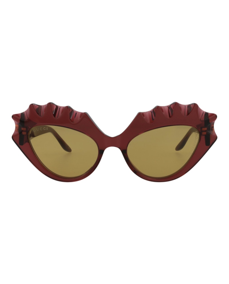 Gucci Cat Eye-Frame Acetate Sunglasses Burgundy/Yellow (GG0781S-30009261-005)