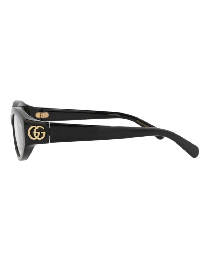 Gucci Cat Eye-Frame Injection Optical Frames Black Black Transparent (GG1405O-30014413-001)