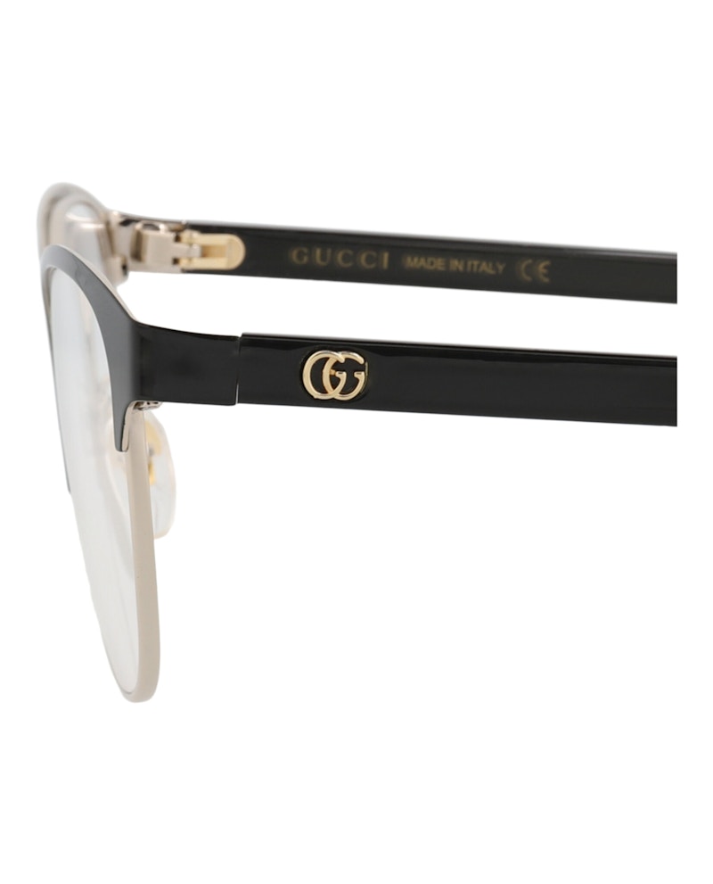 Gucci Cat Eye-Frame Metal Optical Frames Black Black Transparent (GG0718O-30008911-005)