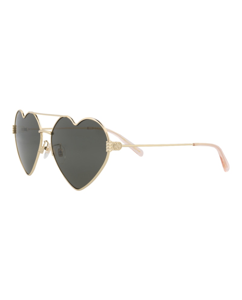 Gucci Cat Eye-Frame Metal Sunglasses Gold Gold Grey (GG1283S-30013874-001)