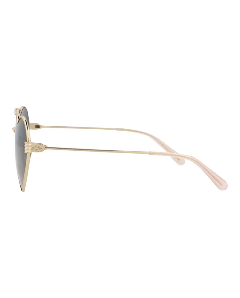 Gucci Cat Eye-Frame Metal Sunglasses Gold Gold Grey (GG1283S-30013874-001)