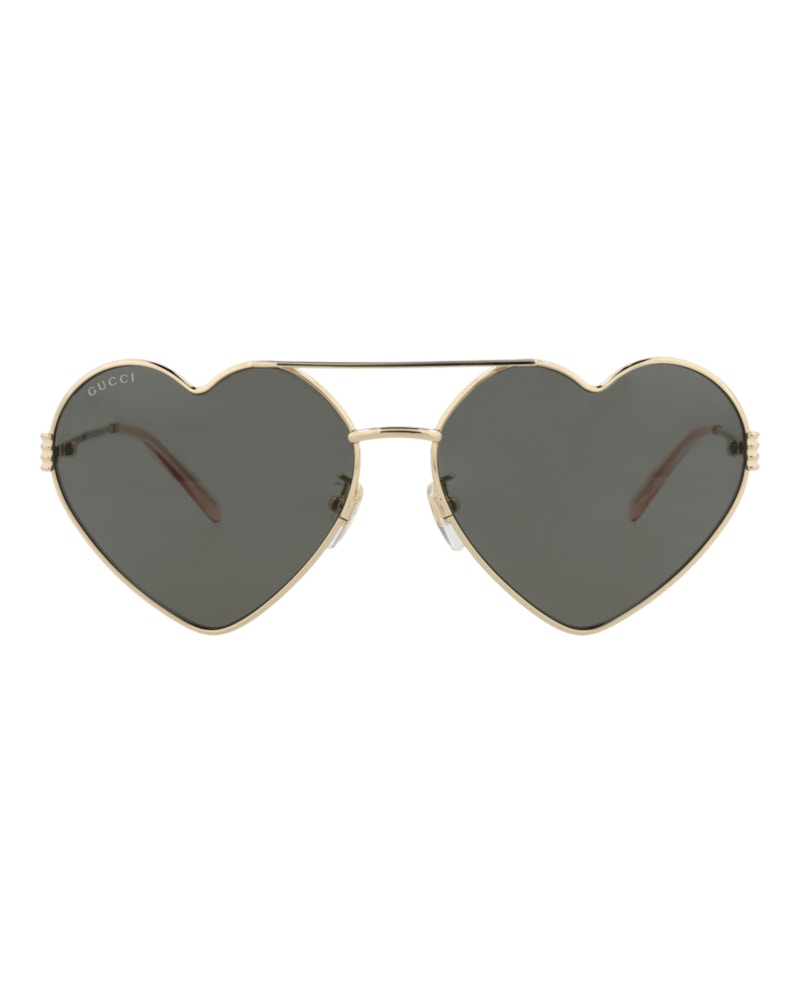 Gucci Cat Eye-Frame Metal Sunglasses Gold Gold Grey (GG1283S-30013874-001)