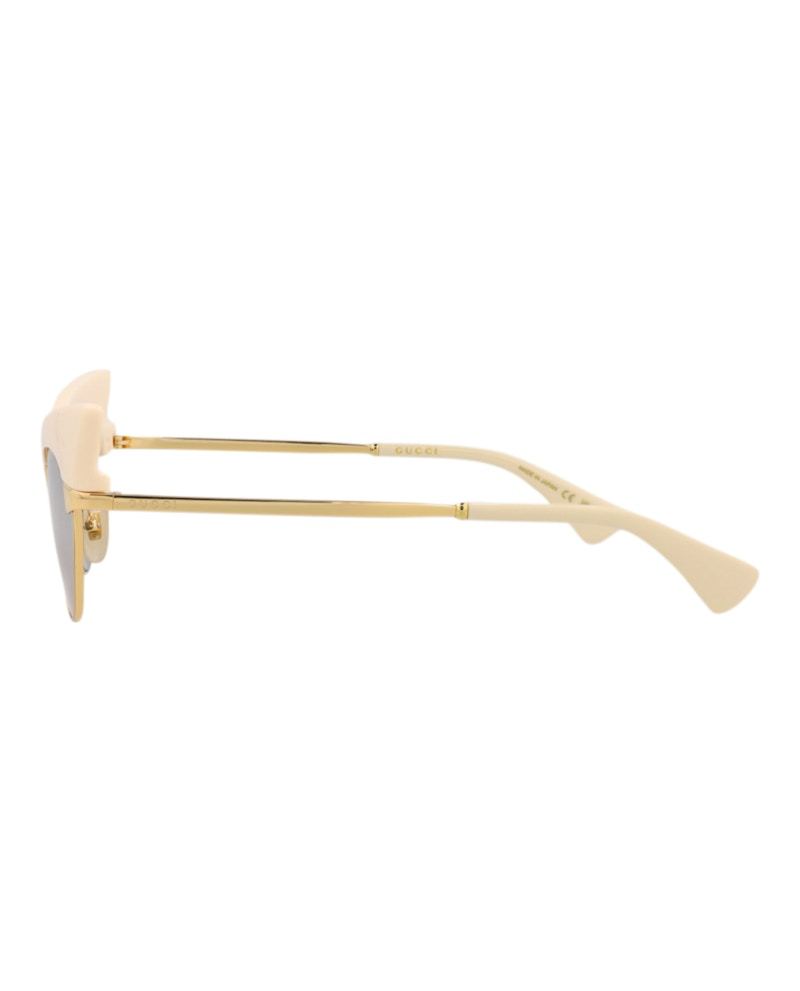 Gucci Cat Eye-Frame Metal Sunglasses Gold Gold Silver (GG1131S-30013536-001)