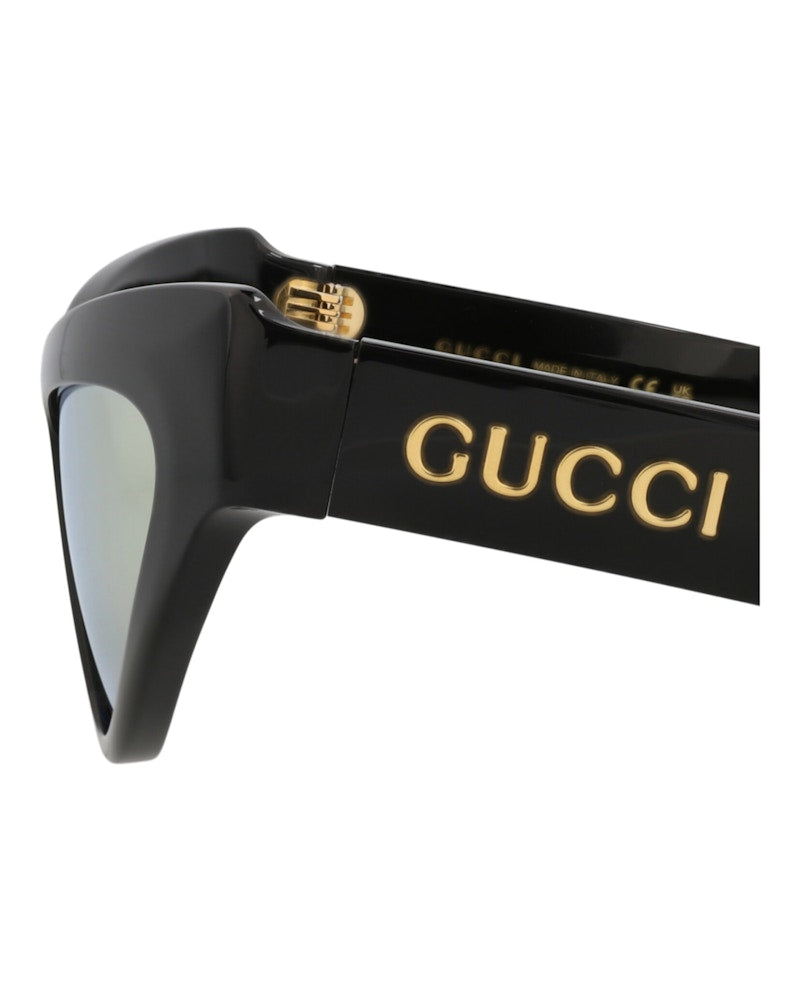 Gucci Cat Eye-Frame Recycled Acetate Sunglasses Black/Black/Gold (GG1294S-30013847-002)