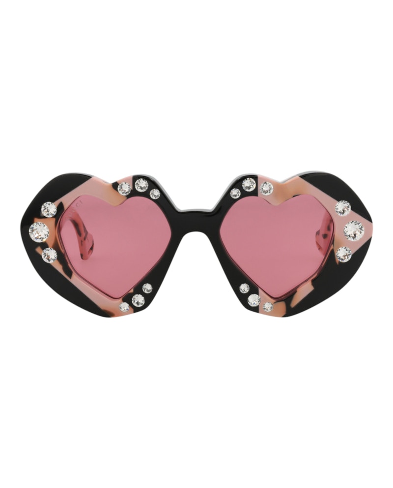 Gucci Cat Eye-Frame Recycled Acetate Sunglasses Black Havana Red (GG1329S-30013929-001)