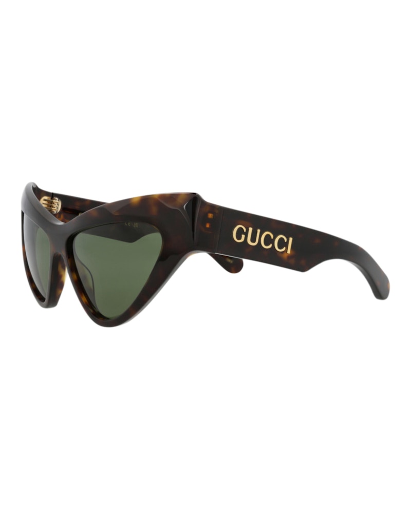 Gucci Cat Eye-Frame Recycled Acetate Sunglasses Havana Havana Green (GG1294S-30013847-004)