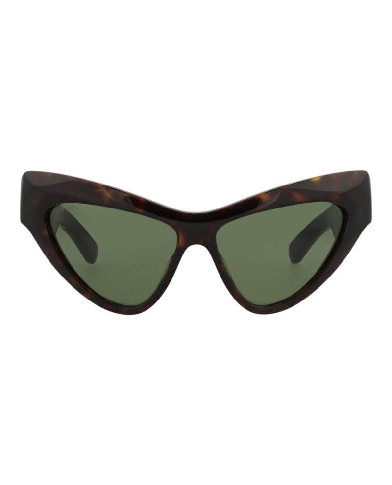 Gucci Cat Eye-Frame Recycled Acetate Sunglasses Havana Havana Green (GG1294S-30013847-004)