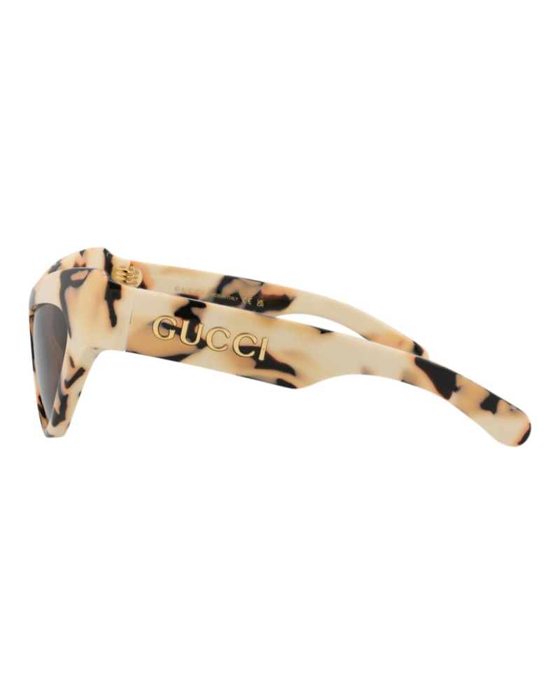 Gucci Cat Eye-Frame Recycled Acetate Sunglasses Ivory/Ivory/Brown (GG1294S-30013847-003)