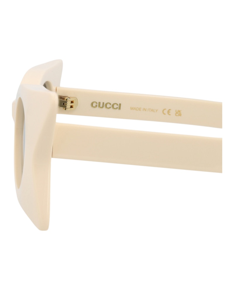 Gucci Cat Eye-Frame Recycled Acetate Sunglasses Ivory Ivory Grey (GG1379S-30014362-001)