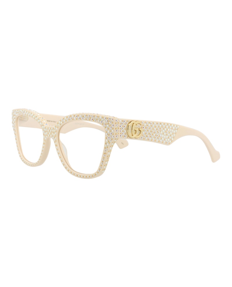 Gucci Cat Eye-Frame Recycled Acetate Sunglasses Ivory Ivory Transparent (GG1424S-30014526-001)