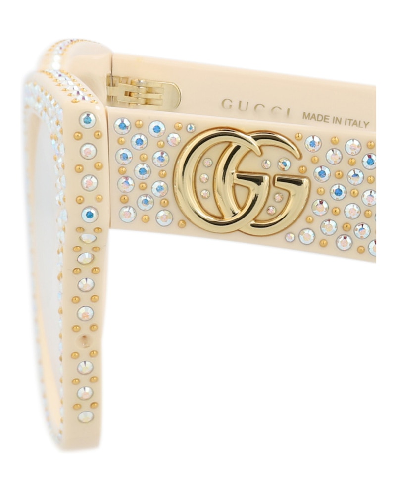 Gucci Cat Eye-Frame Recycled Acetate Sunglasses Ivory Ivory Transparent (GG1424S-30014526-001)