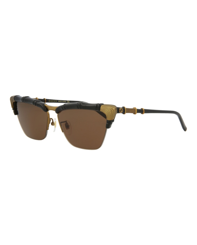 Gucci Cat Eye Sunglasses Black/Black/Brown (GG0660S-30008580-001)