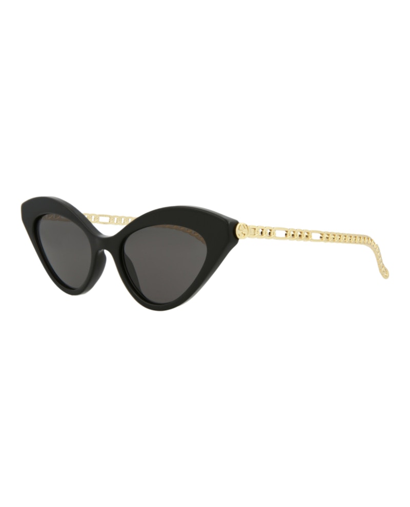Gucci Cat Eye Sunglasses Black/Gold/Grey (GG0978S-30011176-001)