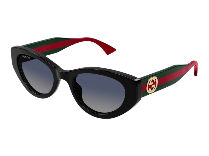 Gucci Cat-Eye Sunglasses Black Green Grey (GG1862S-005)