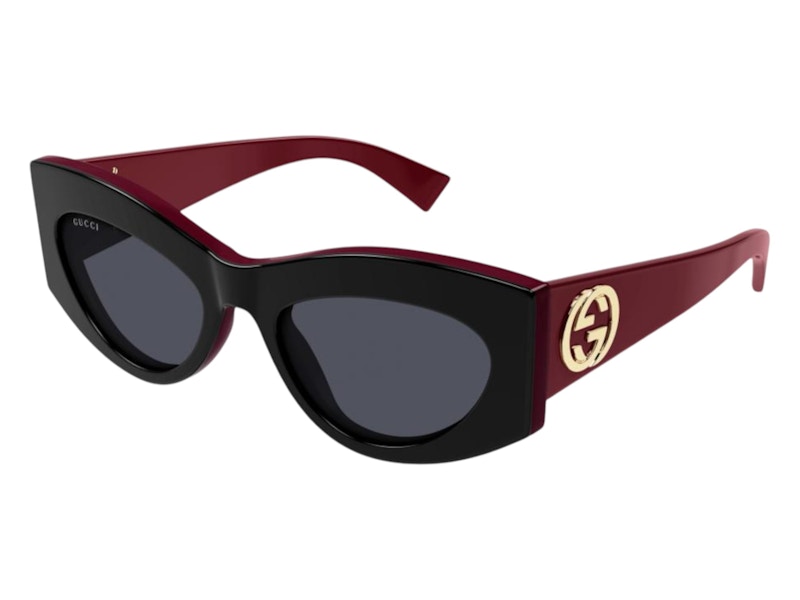 Gucci Cat Eye Sunglasses Black Red Grey (GG1843S-006-53)