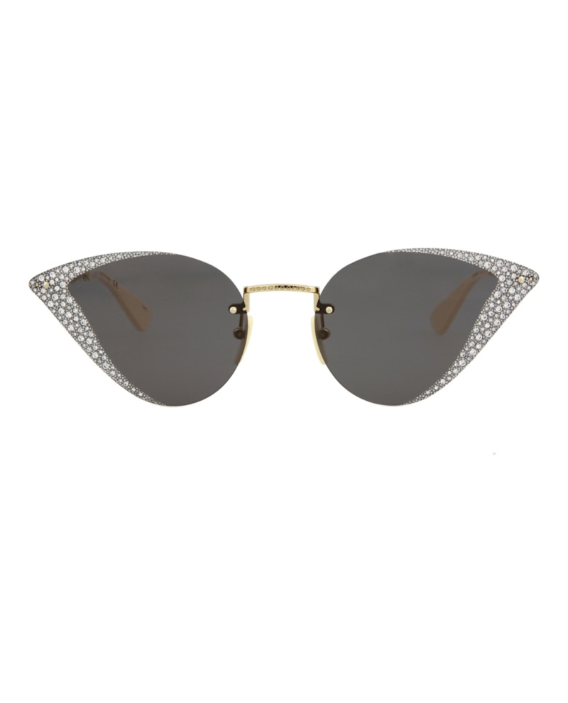 Gucci Cat Eye Sunglasses Gold/Gold/Grey (GG0898S-30010504-001)