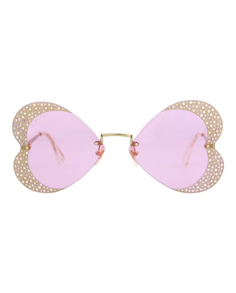 Gucci Cat Eye Sunglasses Gold/Gold/Pink (GG0897S-30010507-001)