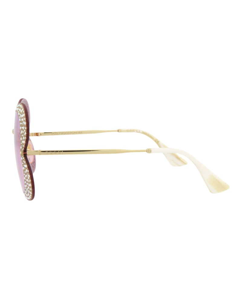 Gucci Cat Eye Sunglasses Gold/Gold/Pink (GG0897S-30010507-001)