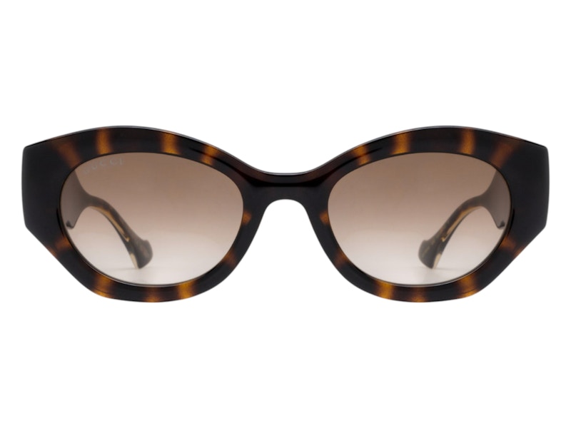 Gucci Cat Eye Sunglasses Havana Crystal Brown Gradient (GG1553S-002-52)