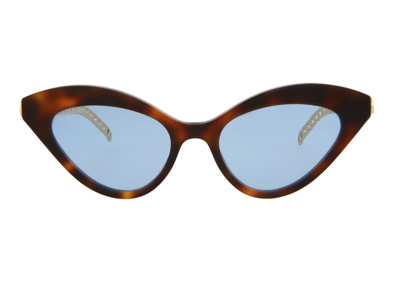 Gucci Cat Eye Sunglasses Havana Gold/Blue (GG0978S-30011176-003)