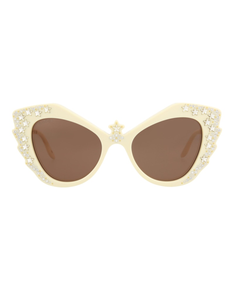 Gucci Cat Eye Sunglasses Ivory/Ivory/Brown (GG1095S-30012868-002)