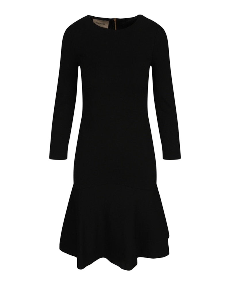 Gucci Chain-Link Belt Midi Dress Black