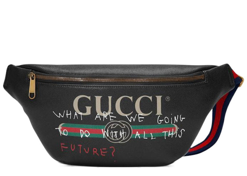 Gucci Coco Capitan Logo Belt Bag Vintage Logo Black