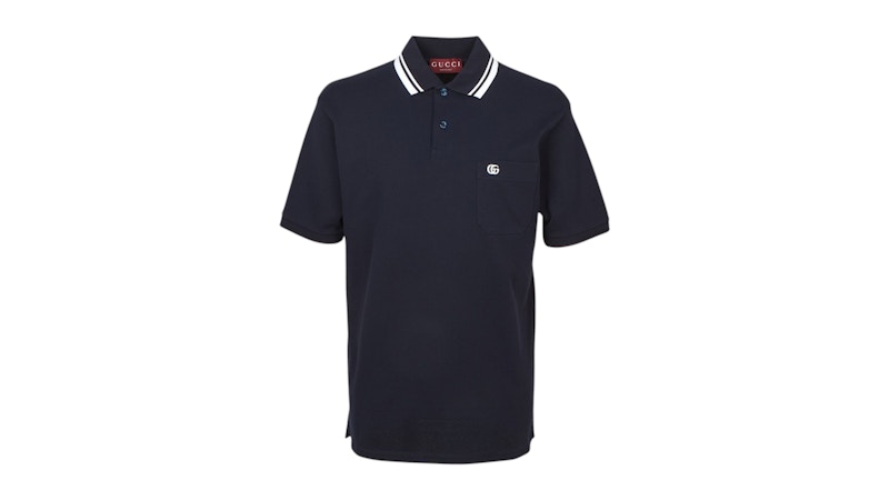 Gucci Collar S/S T-Shirt Navy