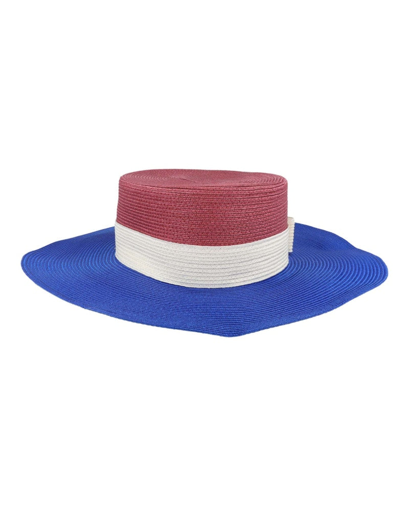 Gucci Colorblock Flat Top Hat Pink