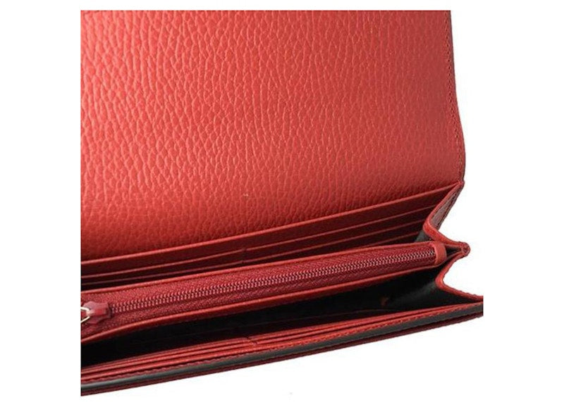Gucci Continental Wallet Interlocking GG (12 Card Slot) Red
