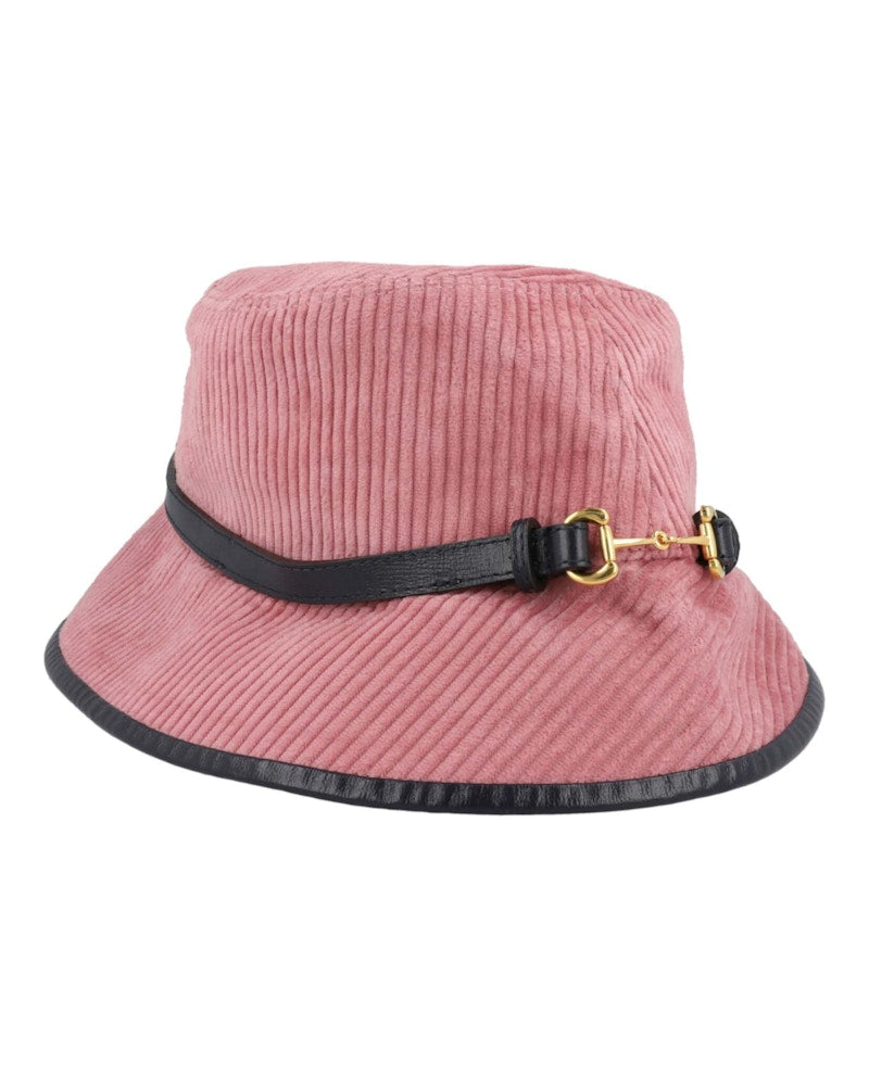 Gucci Corduroy Horsebit Bucket Hat Rose/Blue