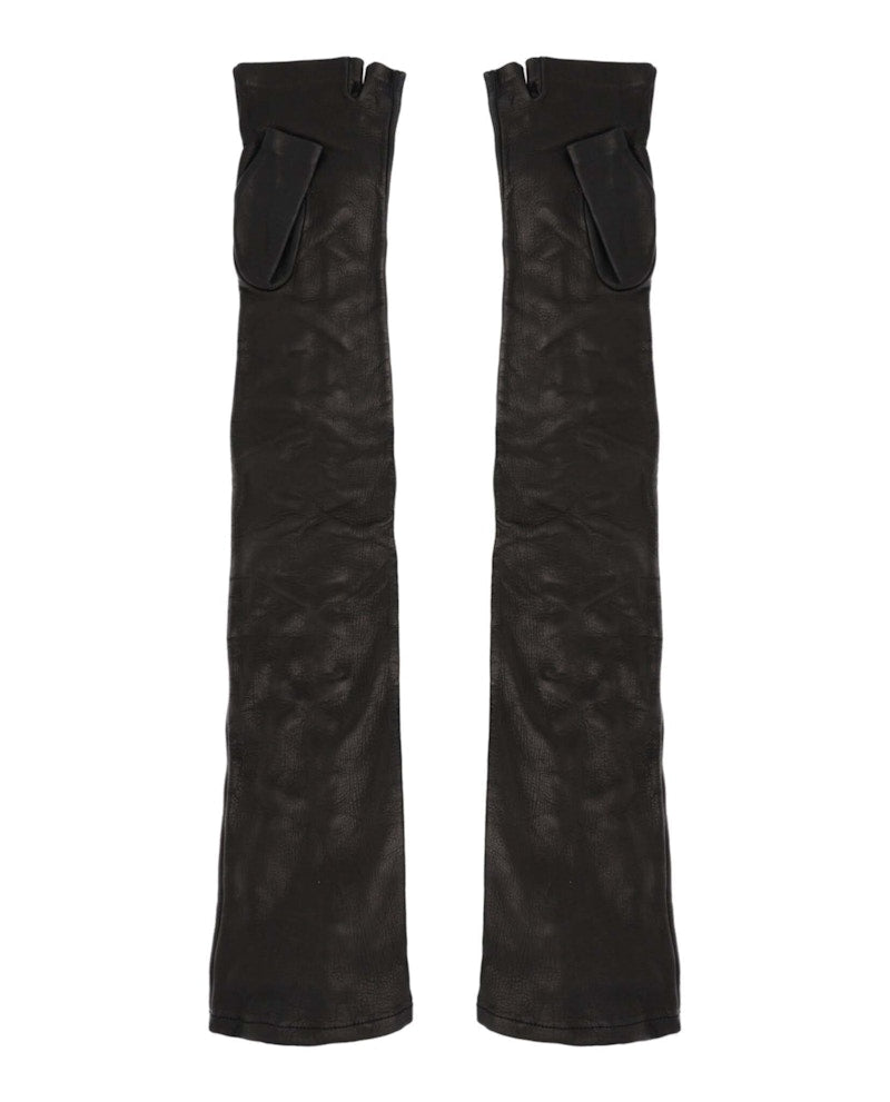 Gucci Corset Lacing Fingerless Gloves Black