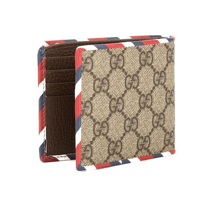 Gucci Courrier Wallet Monogram GG Supreme UFO Embroidered Brown