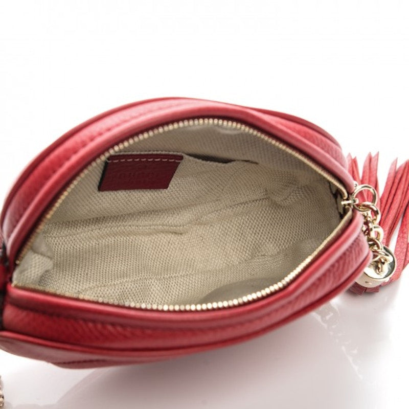 Gucci Soho Chain Bag Crossbody Mini Tabasco