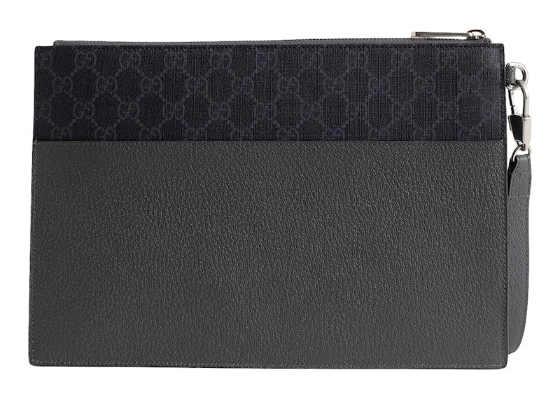 Gucci Cut out GG Pouch GG Supreme Grey/Black